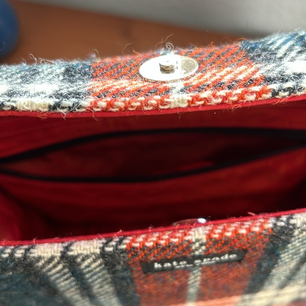 Kate Spade vintage Plaid Tote Bag - Red and Blue - Picture 6 of 7